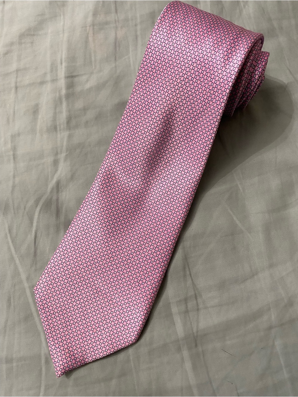 Stefano Ricci Micro-Pattern Pink Silk Tie